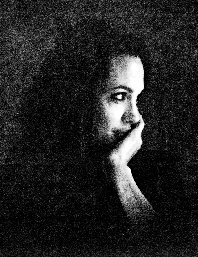 Black & White Portraits of Angelina Jolie by Brad Pitt (1)