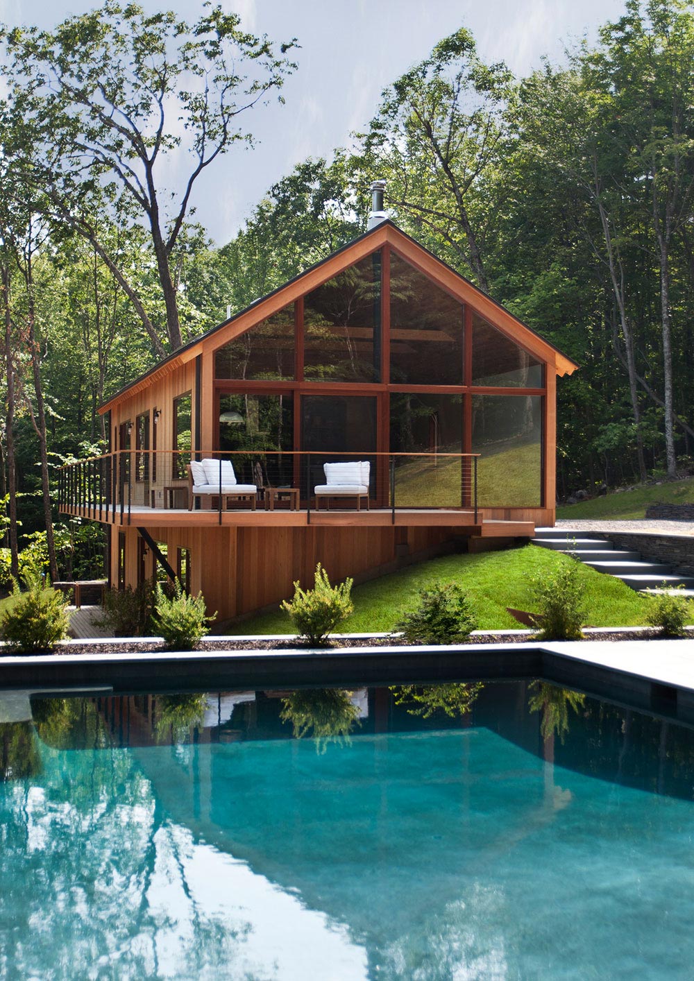 BR Outdoor-Pool-Balcony-Wood-Glass-House-Kerhonkson